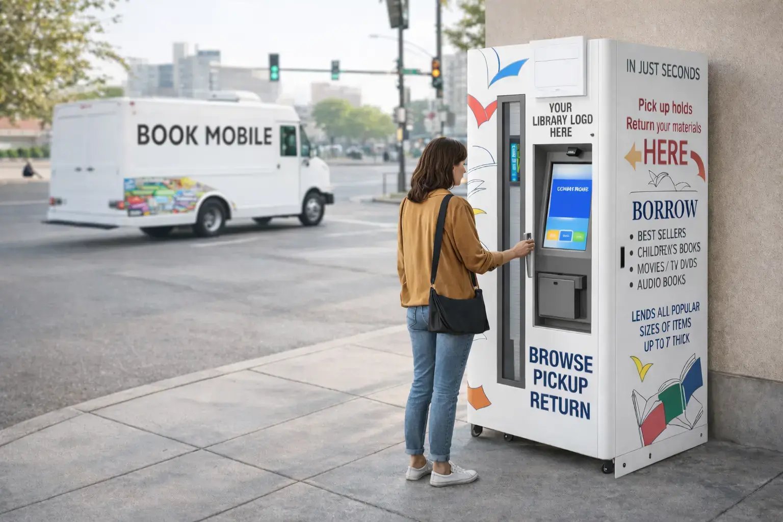 AutoLend Book Lending Machine-Book Mobile Alternative by ILS