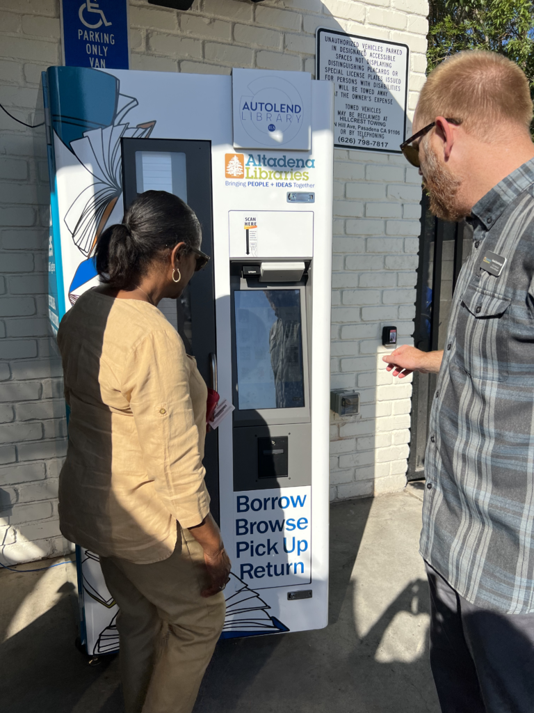ILS AutoLend Library Vending Machines in use Altadena PL